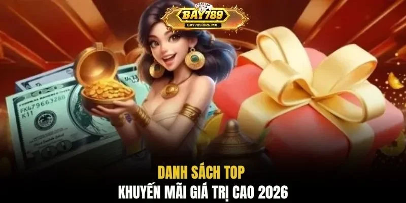Danh sách top khuyến mãi giá trị cao 2026